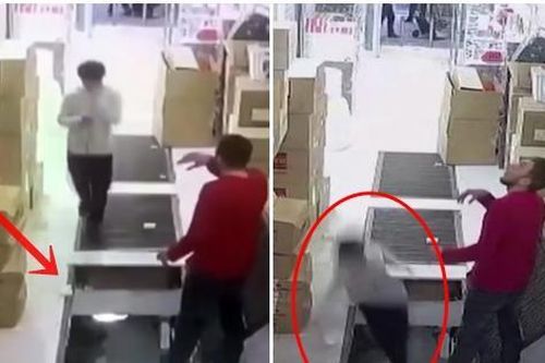 Mải nhìn điện thoại, thanh niên rơi qua cửa hầm ngay trên sàn nhà, kết quả rất bất ngờ