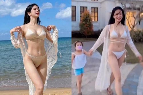 Diệp Lâm Anh để lộ hình thể khác hẳn ảnh diện đồ bơi 'nóng rẫy' mạng xã hội