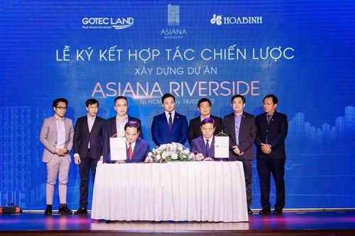 Tập đoàn Xây dựng Hòa Bình ký hợp tác chiến lược với Gotec Land xây dựng dự án Asiana Riverside