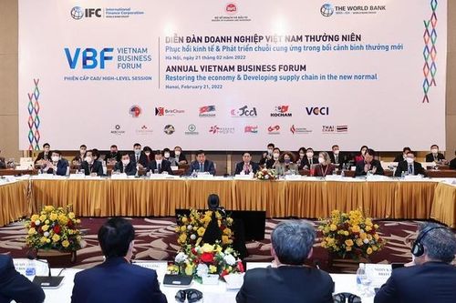 Chùm ảnh: Thủ tướng Phạm Minh Chính dự Phiên cấp cao Diễn đàn doanh nghiệp Việt Nam thường niên