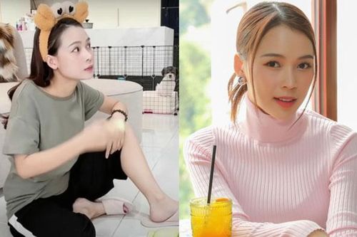 Sam ngồi bệt ăn xoài sống, còn để lộ mặt mộc không son phấn, có xinh đẹp như lời đồn