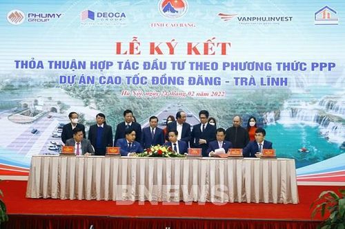 Ký thỏa thuận hợp tác đầu tư Dự án cao tốc Đồng Đăng - Trà Lĩnh