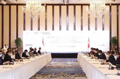 Chủ tịch nước Nguyễn Xuân Phúc dự Đối thoại doanh nghiệp Việt Nam - Singapore