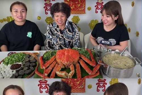 Quỳnh Trần JP lại gây tranh cãi khi cùng mẹ làm mukbang