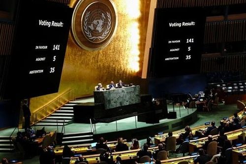 LHQ ra nghị quyết yêu cầu Nga rút quân khỏi Ukraine