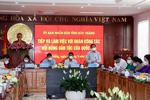 Hội đồng Dân tộc của Quốc hội làm việc tại Sóc Trăng