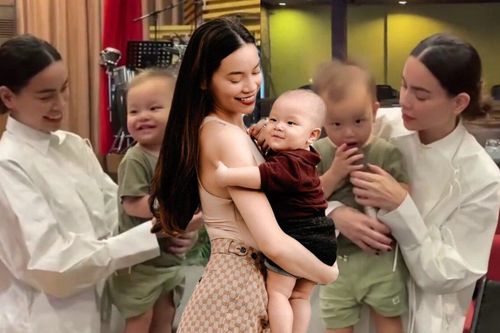 Leon theo chân Hồ Ngọc Hà đi tập hát, quậy banh sân khấu còn 'cướp' luôn micro của mẹ