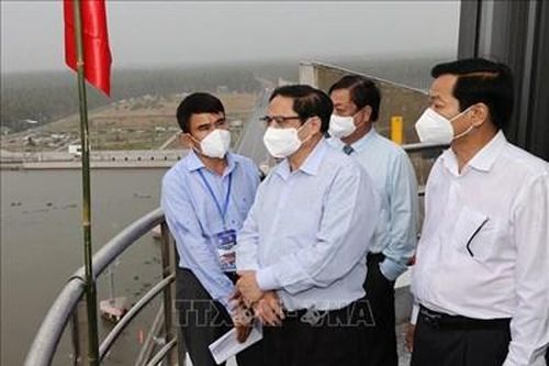 Thủ tướng Phạm Minh Chính dự lễ khánh thành giai đoạn 1 hệ thống thủy lợi Cái Lớn - Cái Bé