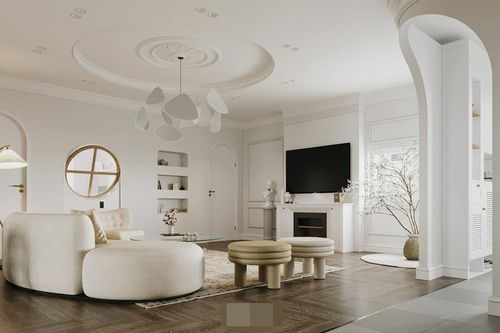 Thiết kế bo cong ấn tượng giúp căn hộ 163m2 đẹp đột phá
