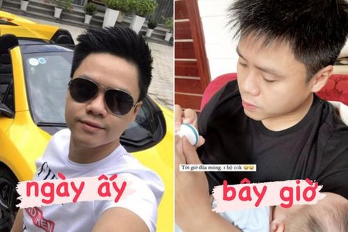 Vợ Phan Thành, khoe ảnh chồng chăm con 'chuẩn ông bố của năm'