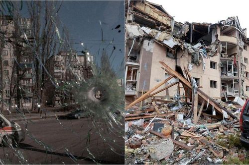 Cảnh đổ nát hoang tàn tại Ukraine sau nhiều ngày xung đột với Nga