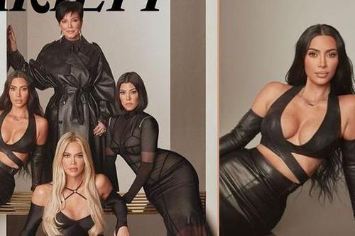 Kim Kardashian khoe vòng một 'bốc lửa', cùng mẹ và chị em gái lên trang bìa tạp chí