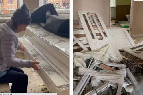Bà mẹ Ukraine chơi piano giữa đống đổ nát gây xúc động