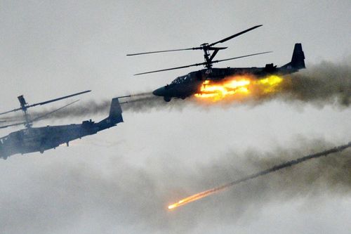 Trực thăng tấn công Ka-52 Nga hủy diệt tăng - thiết giáp Ukraine