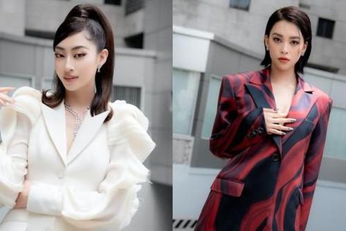 Lương Thùy Linh diện vest trắng thanh lịch, 'đọ sắc' bên Tiểu Vy cá tính
