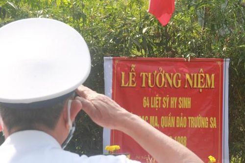 Cựu binh Lữ đoàn 83 tưởng niệm 64 đồng đội hy sinh ở Gạc Ma