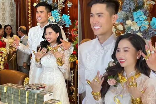 Cô dâu Sóc Trăng 'gồng mình' đeo vàng, nhận của hồi môn 10 tỷ trong ngày cưới
