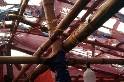 Hơn 30 lán cách ly, điều trị F0 ở Lai Châu bị hư hỏng do mưa đá