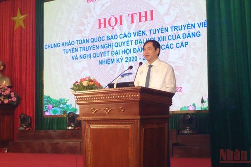 Khai mạc Hội thi Chung khảo toàn quốc Báo cáo viên, tuyên truyền viên giỏi