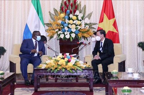 Lãnh đạo TP Hồ Chí Minh tiếp Tổng thống Sierra Leone