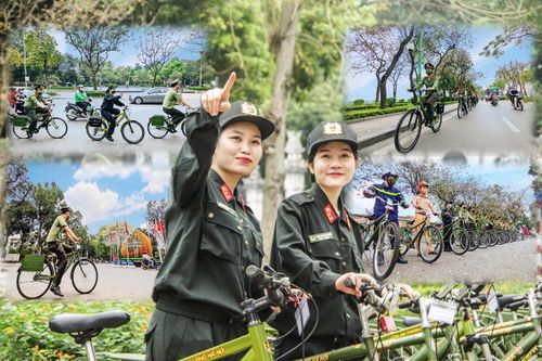 Ấn tượng hình ảnh thanh niên Công an Hà Nội đạp xe đến với những 'địa chỉ đỏ'