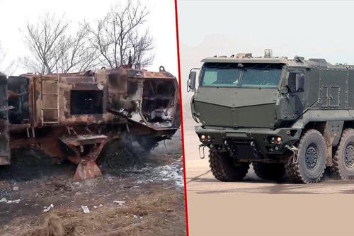 'Buýt thép' Typhoon-K trị giá hơn 2 triệu USD tiếp tục bị bắn cháy tại Ukraine
