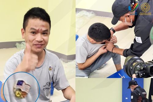 Cảm động món quà trưởng đoàn Malaysia tặng chàng công nhân Việt Nam ở Mỹ Đình