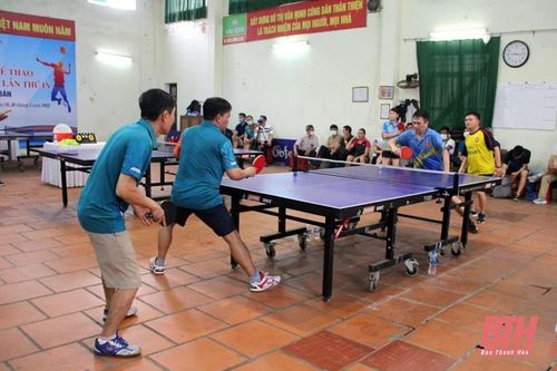 Gần 400 VĐV tranh tài tại Giải cầu lông, bóng bàn, quần vợt Đại hội TDTT TP Thanh Hóa lần thứ IX - năm 2022