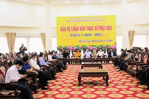Đoàn lãnh đạo các cơ quan thăm Học viện Phật giáo VN tại Hà Nội