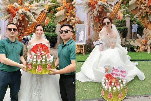 Nhận quà cưới 10 lít xăng từ hội bạn thân, cô dâu ngã ngửa