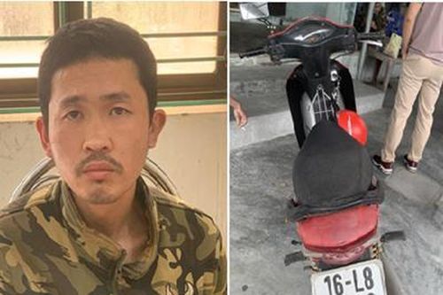 Một công nhân đang ngồi ăn sáng bị dí dao vào cổ, cướp xe máy