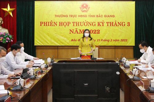 Thường trực HĐND tỉnh Bắc Giang tổ chức phiên họp thường kỳ tháng 3