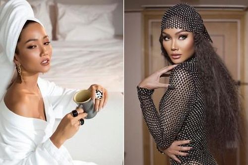H'Hen Niê biến hóa từ váy ngủ sang váy dạ hội xuyên thấu cực nóng bỏng