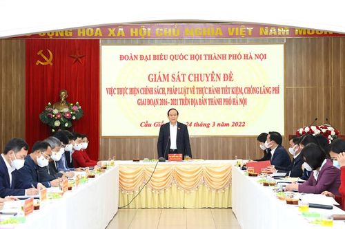 Giám sát chuyên đề việc thực hiện chính sách, pháp luật về thực hành tiết kiệm, chống lãng phí