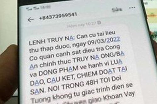 Mất 100 triệu đồng vì tin nhắn 'lệnh truy nã' giả mạo