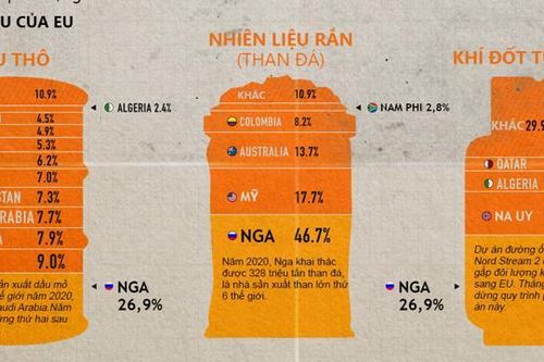 EU phụ thuộc vào nguồn năng lượng nhập khẩu thế nào?