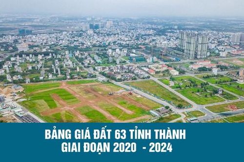 Bảng giá đất 63 tỉnh thành giai đoạn 2020 - 2024