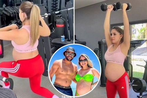 Cháu gái của vợ cũ Hulk sắp sinh vẫn chăm chỉ tập thể dục