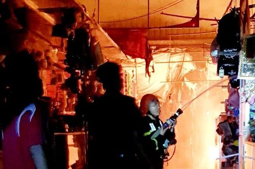 An Giang: Cháy Trung tâm thương mại Cái Dầu