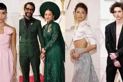 Oscar 2022: Công chúa Disney gốc Việt Kelly Marie Trần gây bất ngờ với áo dài trên thảm đỏ