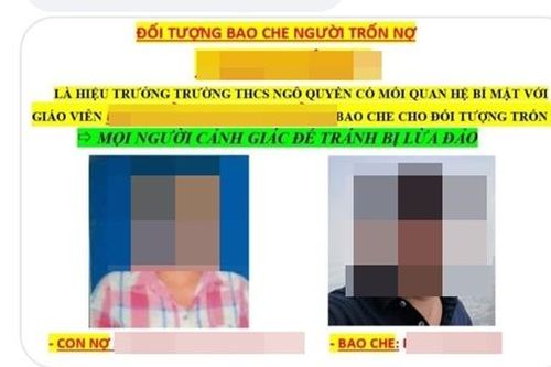 Giáo viên vay tiền, hiệu trưởng bị khủng bố