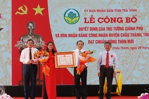 Trà Vinh: Châu Thành đạt chuẩn huyện nông thôn mới