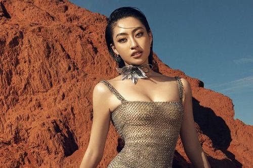 Lương Thùy Linh chân dài 1m22 sexy giữa gió biển và cát nóng