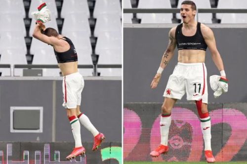 Cầu thủ Bulgaria bị đuổi vì ăn mừng theo phong cách Ronaldo