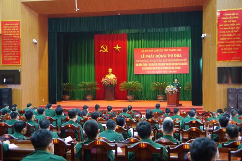 Bộ CHQS tỉnh Thanh Hóa phát động thi đua 'Phát huy nội lực, tích cực thi đua, quyết tâm giành đỉnh cao mới'