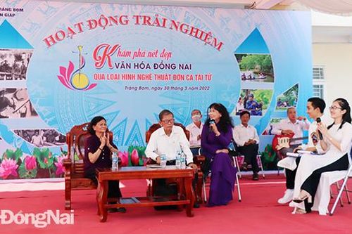 Sinh hoạt chuyên đề Khám phá nét đẹp văn hóa Đồng Nai qua loại hình nghệ thuật đờn ca tài tử