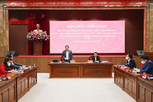 Nâng cao chất lượng đội ngũ đảng viên Đảng bộ thành phố Hà Nội đáp ứng yêu cầu trong tình hình mới