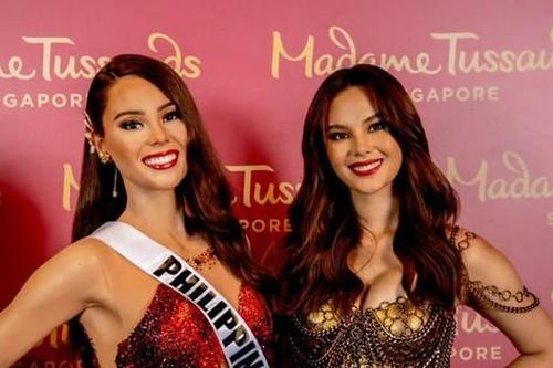 Fans ngỡ ngàng vì tượng sáp của Hoa hậu Hoàn vũ Catriona Gray quá giống ngoài đời thực