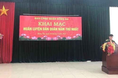 Quận Đống Đa khai mạc huấn luyện dân quân năm 2022