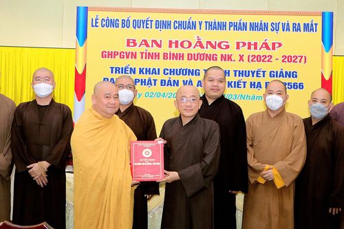 Bình Dương: Ban Hoằng pháp, Ban Nghi lễ Phật giáo tỉnh ra mắt nhân sự